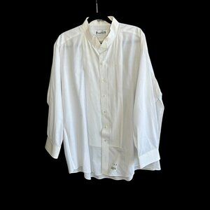 Chaplin Vintage White Tuxedo Pleated Front Shirt Size 3X 17-18 34/35